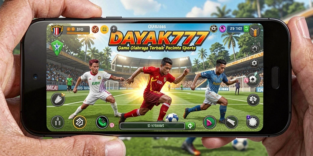 Screenshot menunjukkan aksi seru dalam permainan olahraga DAYAK777.