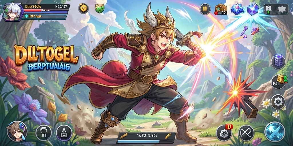 Tampilan gameplay seru dan penuh warna di DULTOGEL.