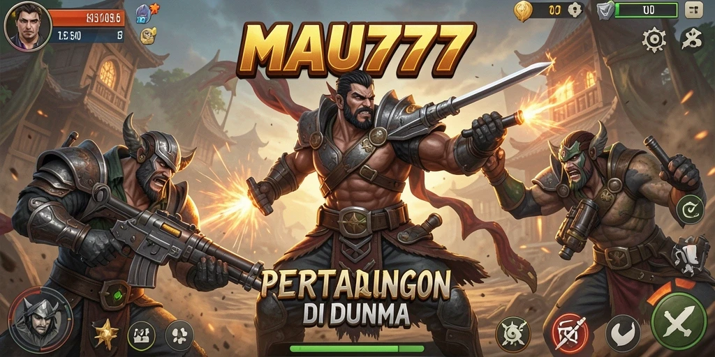 Screenshot gameplay MAU777 menampilkan aksi pertarungan yang intens.