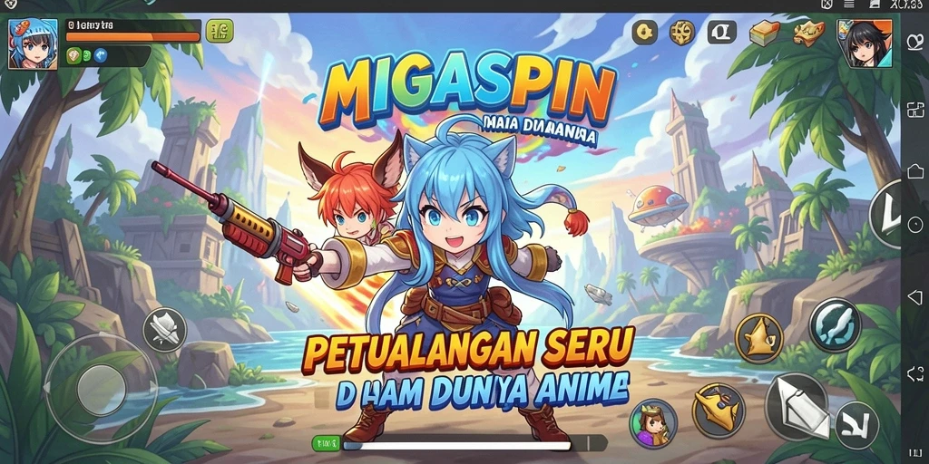 Tampilan gameplay seru dan karakter anime yang menarik.