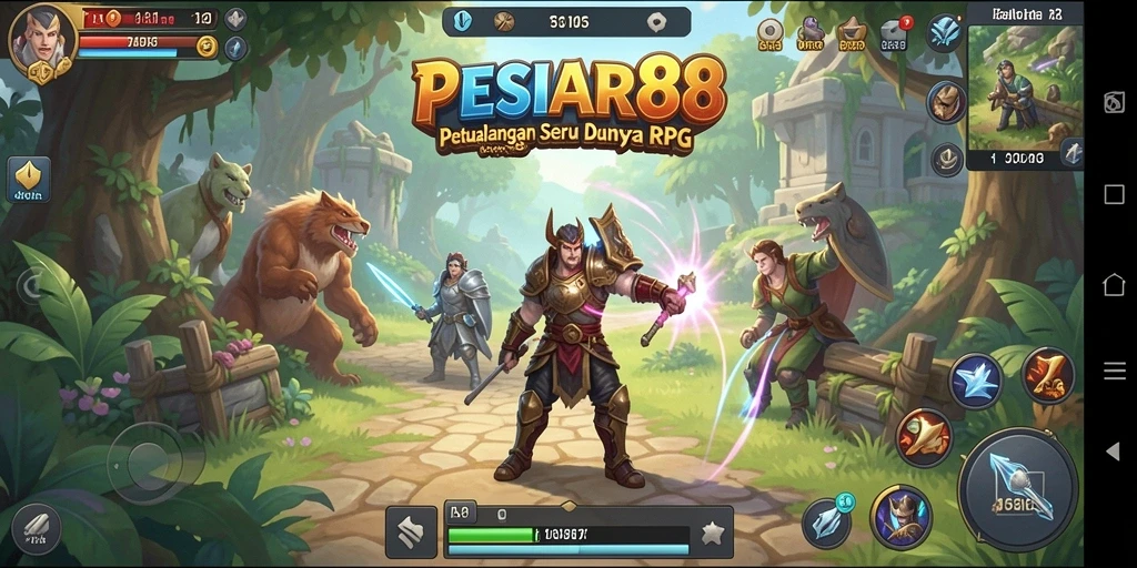 Tampilan gameplay PESIAR88 yang memukau dan penuh aksi RPG.