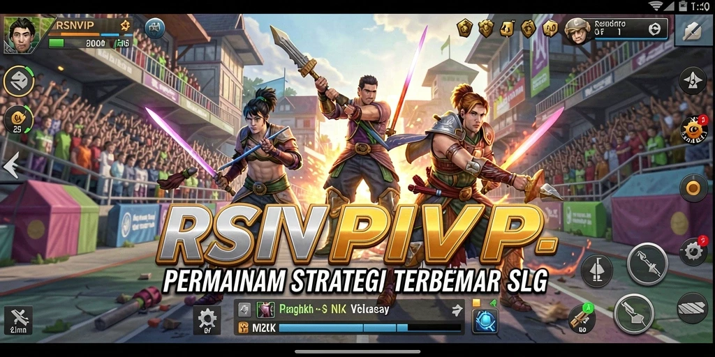 Screenshot gameplay RSNVIP menampilkan aksi pertempuran yang intens dan strategi mendalam.