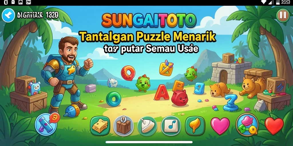 Tampilan gameplay SUNGAITOTO dengan berbagai level puzzle yang menantang.