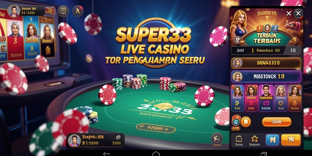 Tangkapan layar dari gameplay seru di aplikasi Live Casino SUPER33.