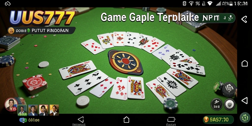 Tampilan gameplay seru UUS777 dalam permainan Gaple.