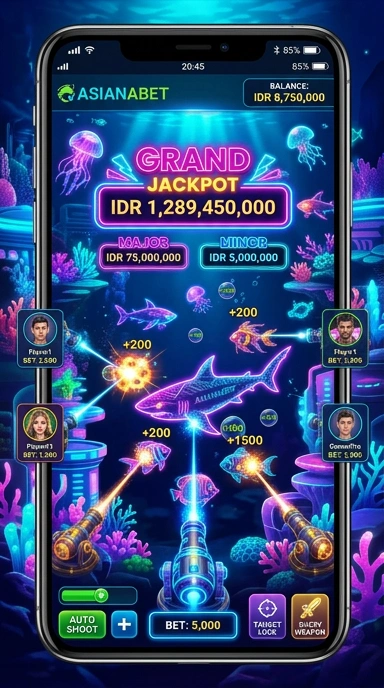 Antarmuka pengguna Asianabet yang sederhana dan menarik.