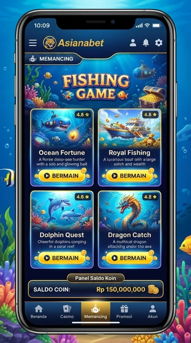 Fitur pencarian cepat pada aplikasi Asianabet.